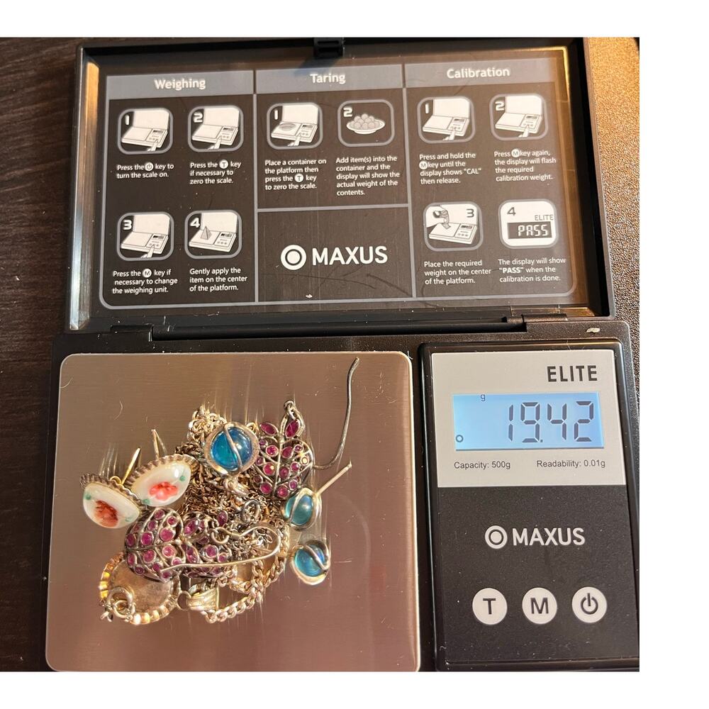 Sterling Silver Jewelry Lot 925 Mexican Silver Chain Earrings Pendant 19.42g - Picture 2 of 16